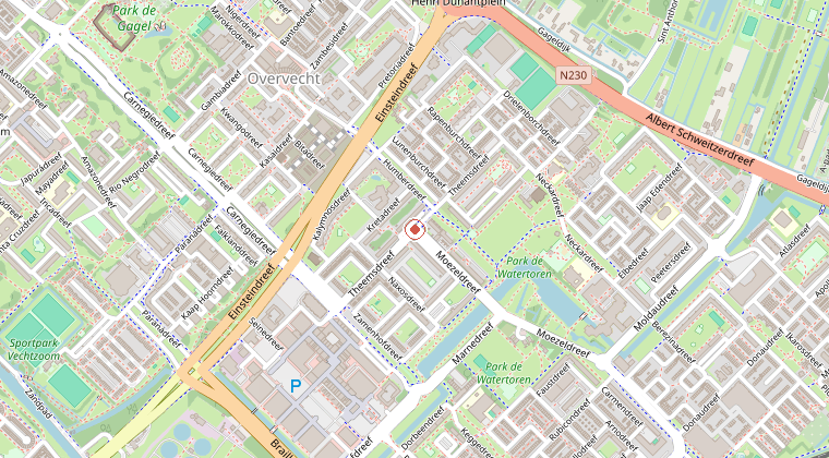 Kaart van de omgeving van de melding