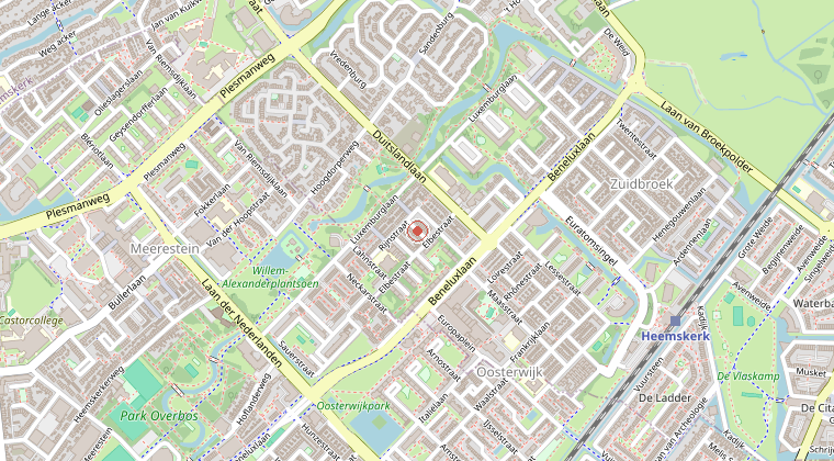 Kaart van de omgeving van de melding