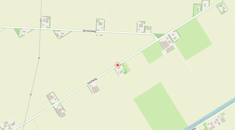 Kaart van de omgeving van de melding