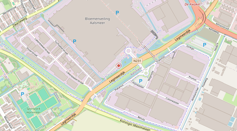 Kaart van de omgeving van de melding