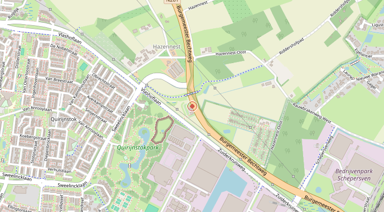 Kaart van de omgeving van de melding