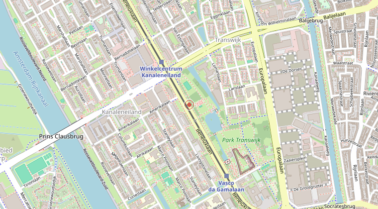 Kaart van de omgeving van de melding