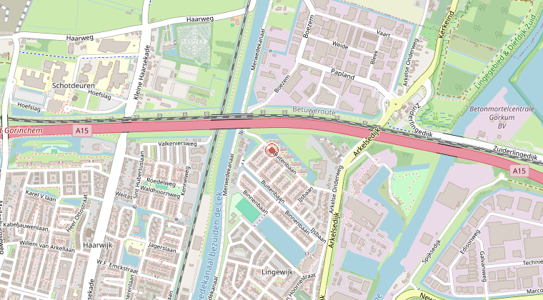 Kaart van de omgeving van de melding