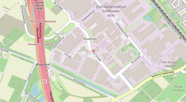 Kaart van de omgeving van de melding
