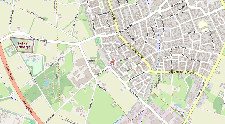 Kaart van de omgeving van de melding