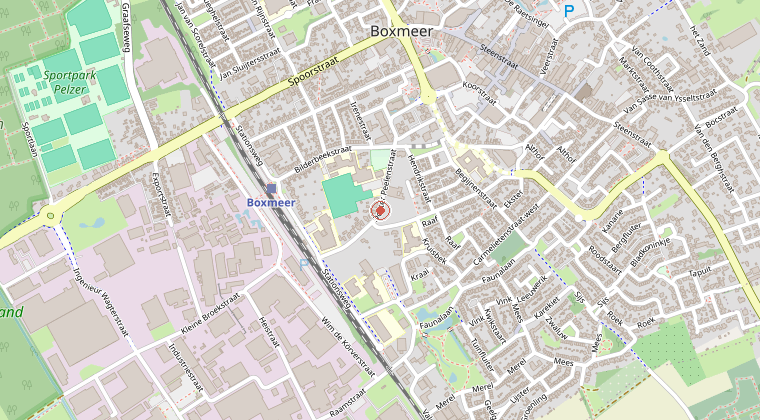 Kaart van de omgeving van de melding