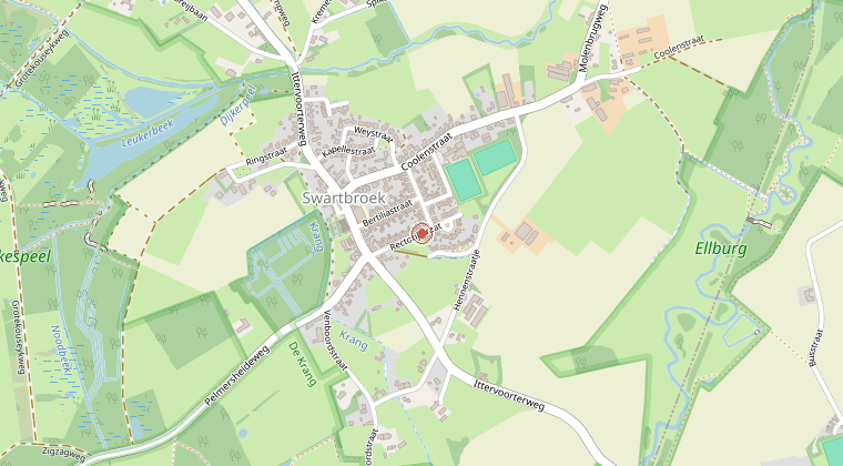 Kaart van de omgeving van de melding