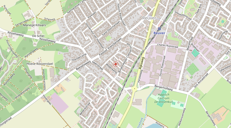 Kaart van de omgeving van de melding