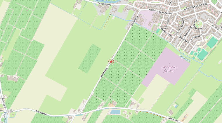 Kaart van de omgeving van de melding