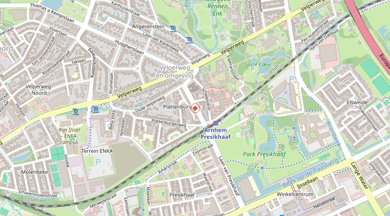 Kaart van de omgeving van de melding