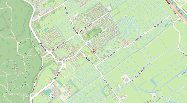 Kaart van de omgeving van de melding