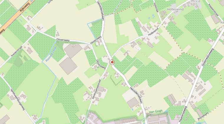 Kaart van de omgeving van de melding