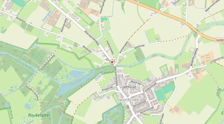 Kaart van de omgeving van de melding