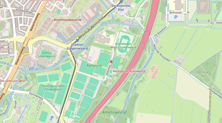 Kaart van de omgeving van de melding