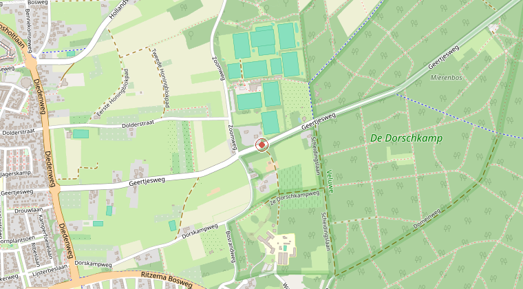 Kaart van de omgeving van de melding