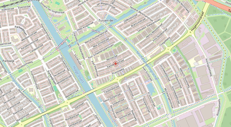 Kaart van de omgeving van de melding
