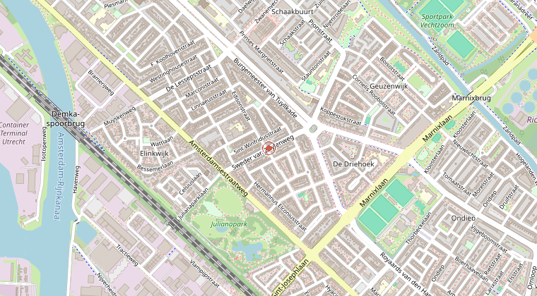 Kaart van de omgeving van de melding