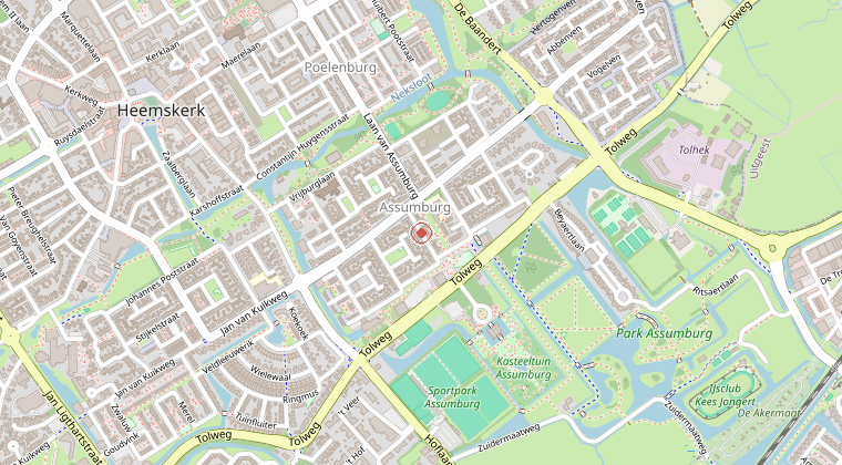 Kaart van de omgeving van de melding