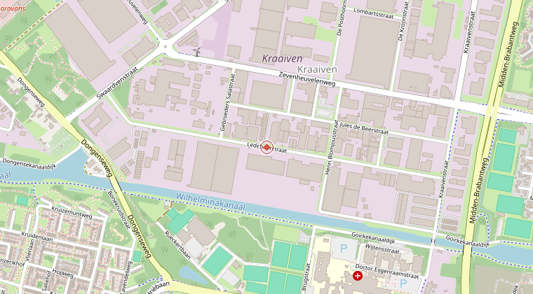 Kaart van de omgeving van de melding