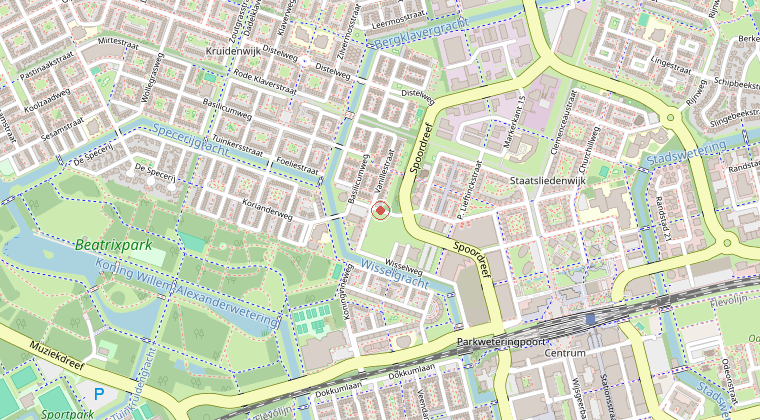 Kaart van de omgeving van de melding