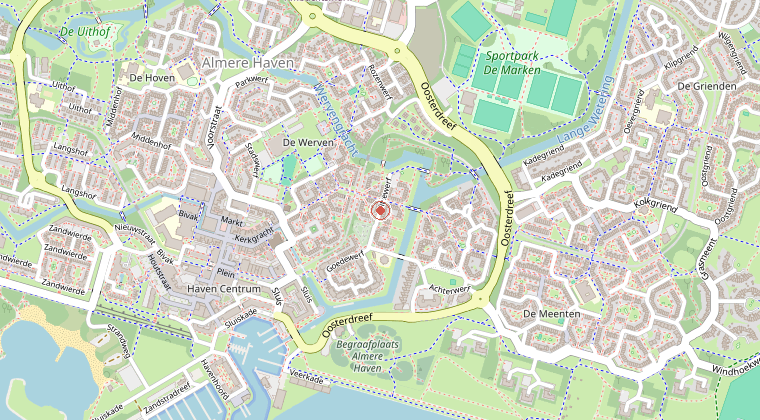 Kaart van de omgeving van de melding