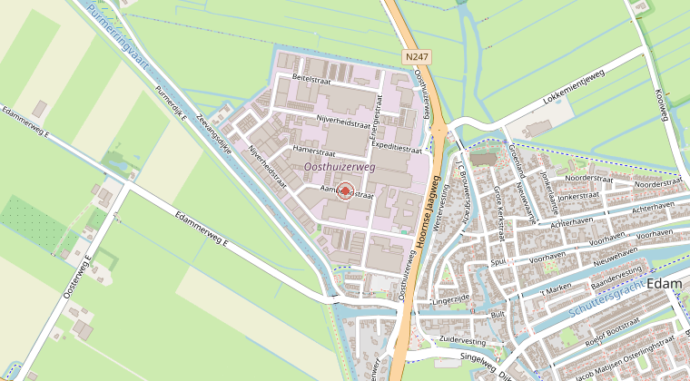 Kaart van de omgeving van de melding
