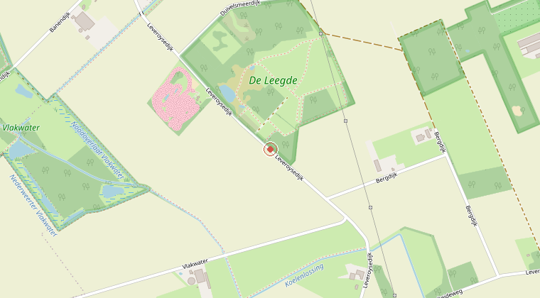 Kaart van de omgeving van de melding