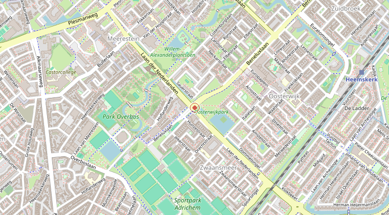 Kaart van de omgeving van de melding