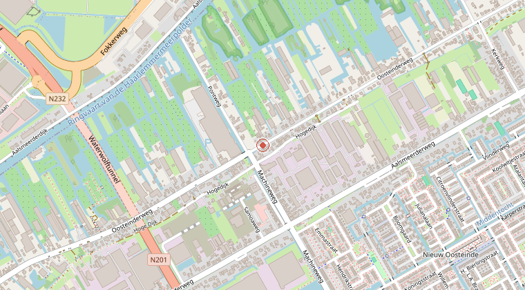 Kaart van de omgeving van de melding