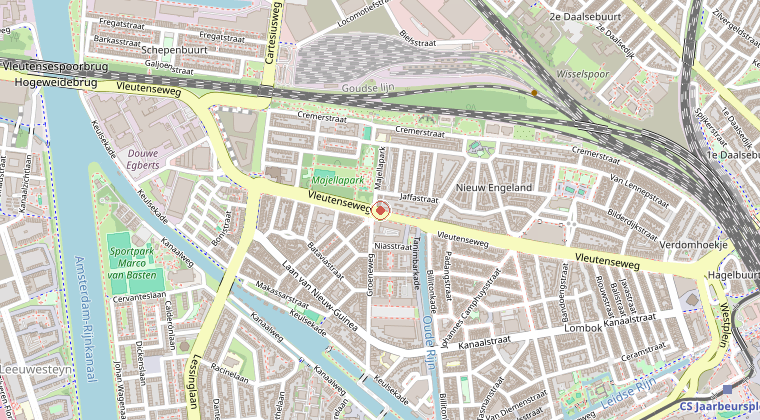Kaart van de omgeving van de melding