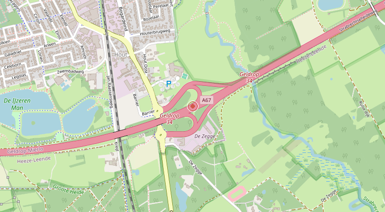 Kaart van de omgeving van de melding