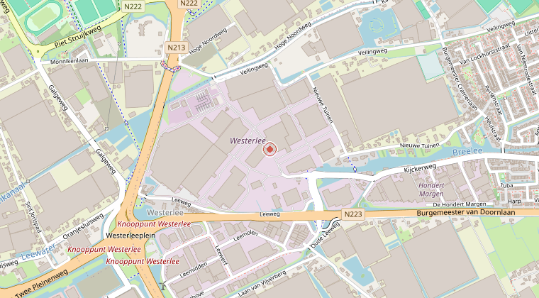 Kaart van de omgeving van de melding