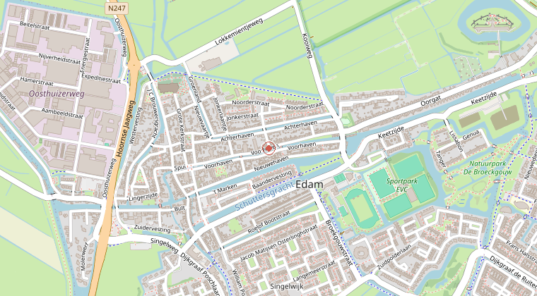 Kaart van de omgeving van de melding