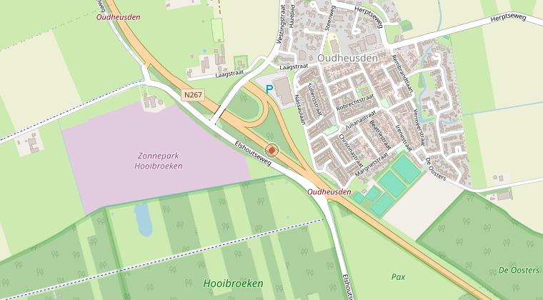 Kaart van de omgeving van de melding