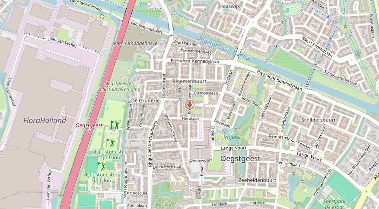 Kaart van de omgeving van de melding