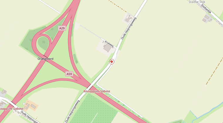 Kaart van de omgeving van de melding