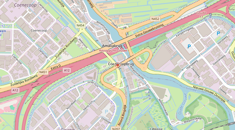 Kaart van de omgeving van de melding