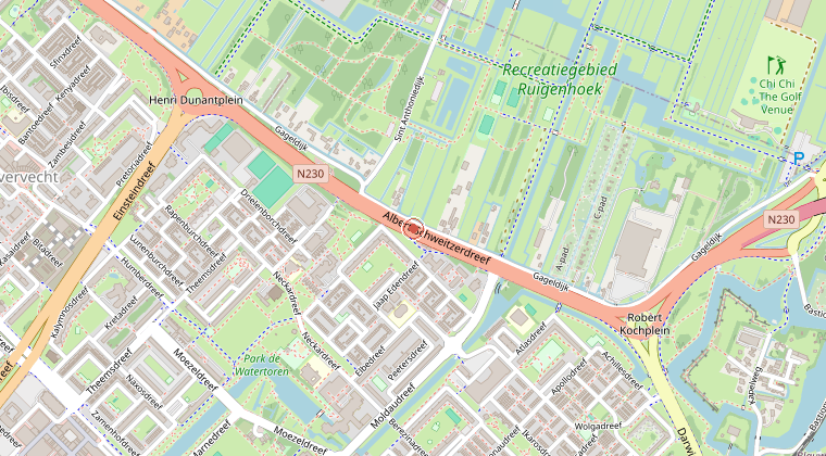 Kaart van de omgeving van de melding