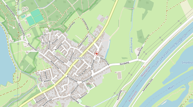 Kaart van de omgeving van de melding