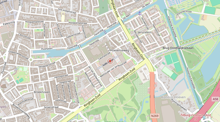 Kaart van de omgeving van de melding