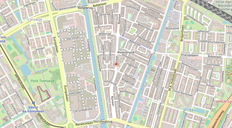 Kaart van de omgeving van de melding