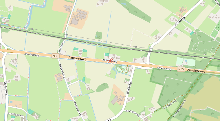 Kaart van de omgeving van de melding