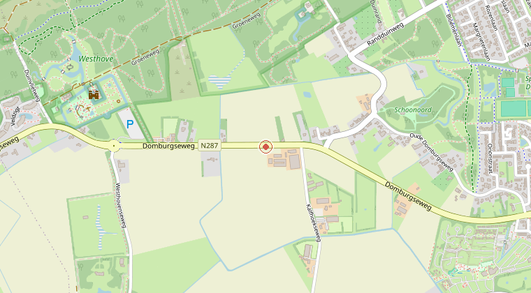 Kaart van de omgeving van de melding