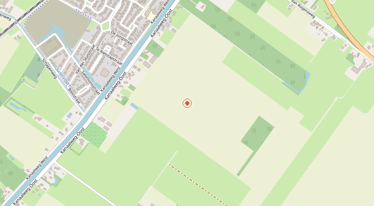 Kaart van de omgeving van de melding