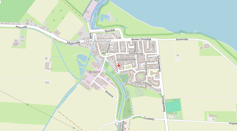 Kaart van de omgeving van de melding