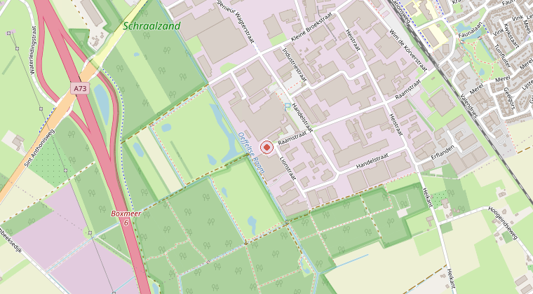 Kaart van de omgeving van de melding