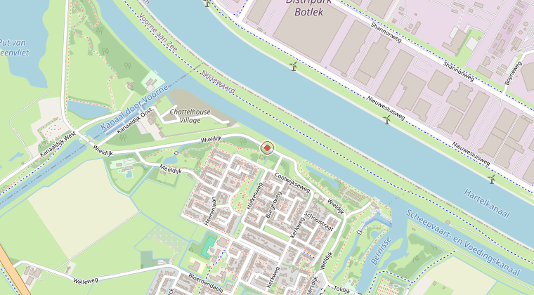 Kaart van de omgeving van de melding