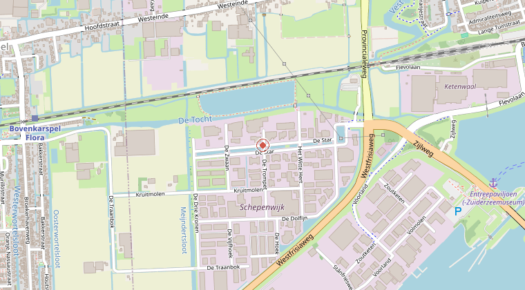 Kaart van de omgeving van de melding