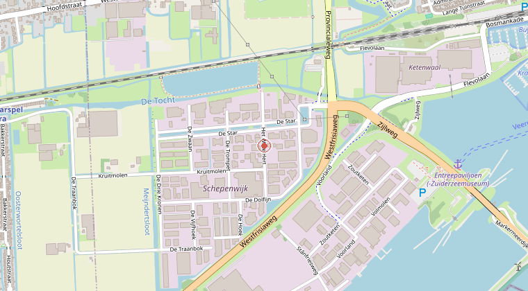 Kaart van de omgeving van de melding