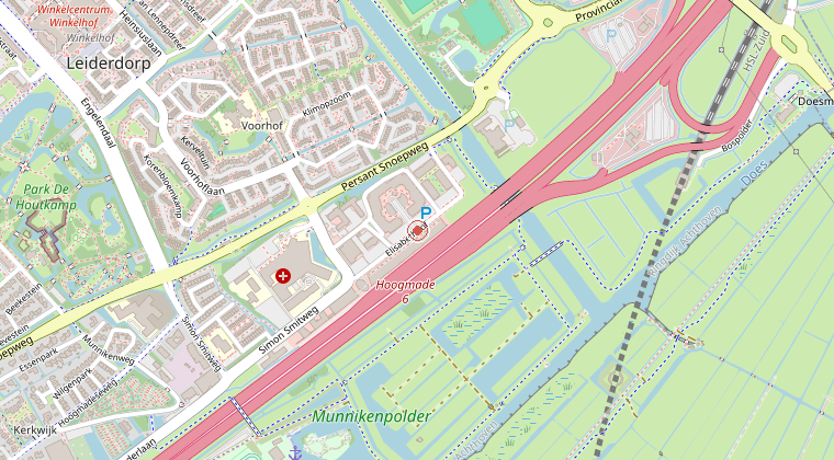 Kaart van de omgeving van de melding